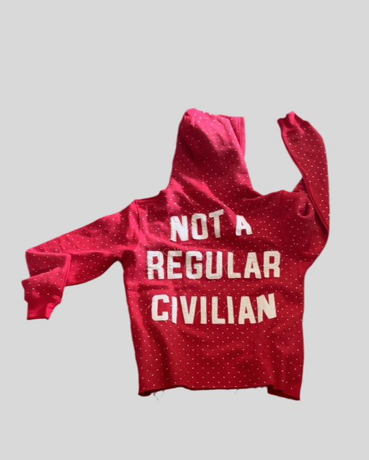 Maximizing my aura - Rhinestone and distressed hoodie
